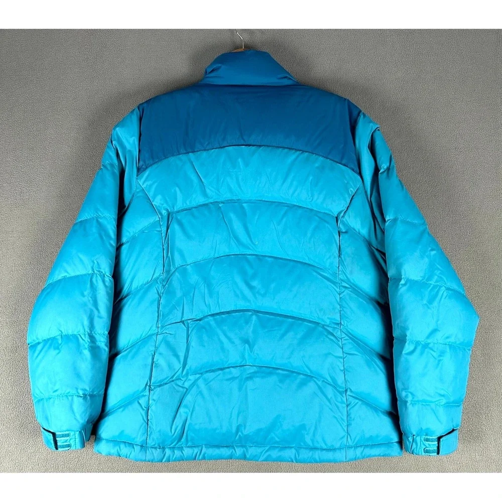 LL Bean Puffer Jacket Womens Medium‎ Blue Goose Down Performance Hiking Ski